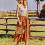Nadorine Long Women's Elegant Maxi Skirt with Pockets (DE Only)