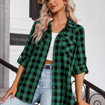 Nadorine Checked Shirt Women's Long Sleeve Costume Blouse (DE Only)