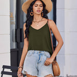 Nadorine Tank Top V-Neck Sleeveless Summer Tops (DE Only)