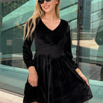 Nadorine Women's Elegant Velvet Dress Winter Dress (DE Only)