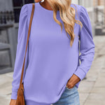 Nadorine Tunic Tops for Women Casual Crew Neck Pullover