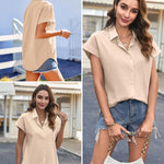 Nadorine Women's Blouse Casual Short Sleeve Shirt (DE Only)