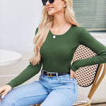 Nadorine Women's Long Sleeve Knitted Shirt (DE Only)