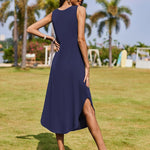Nadorine Women Casual Summer Dress Pleated Sundress
