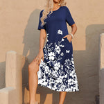Nadorine Women Floral Summer Dress Casual Beach Dress