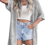 Nadorine Short Sleeve Boho Oversized Knitted Cardigan