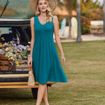 Zeagoo Women's Summer Dress Sleeveless Beach Dress (DE Only)