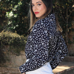 Nadorine Cotton Button Down Shirts Long Sleeve V Neck Tops