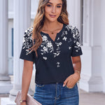Zeagoo Womens Casual Short Sleeve V Neck Shirts