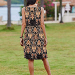 Nadorine Boho Floral Casual Tank Dresses with Pockets