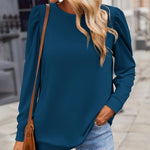 Nadorine Tunic Tops for Women Casual Crew Neck Pullover