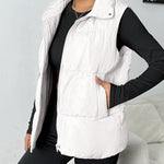 Nadorine Women Puffer Vest Winter Warm Zip Up Padded Outerwear