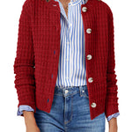 Nadorine Women's Comfy Button Down Knit Cardigan (US Only)