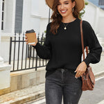 Nadorine Women's Elegant Knitted Jumper Crew Neck Sweater (DE Only)