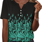 Nadorine Casual Short Sleeve V Neck Shirts Business Dressy Tunic Blouses