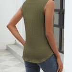 Nadorine Sleeveless Button Down Shirts V Neck Solid Tank Tops
