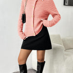 Nadorine Women's Knit Cardigan Long Sleeve Open Front Cropped Jackets