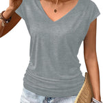Nadorine Tank Top Women's Elegant Pleated Tops (DE Only)