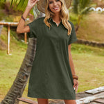 Nadorine Women's Linen Dresses Knee-Length Casual Beach Dress (DE Only)