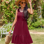 Nadorine Summer Dress Knee-Length Round Neck Floral Dress (DE Only)