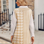 Nadorine Women's Oversized Sweater Vest Dress V Neck Knit Pullover