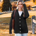 Nadorine Women's Open Front Oversized Soft Knit Sweater Cardigan