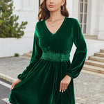 Nadorine Women's Elegant Velvet Dress Winter Dress (DE Only)