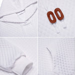 Women Quilted Sweatshirt, Casual Hoodies Pullover with Long Sleeve Hooded Sweatshirt (Us Only)