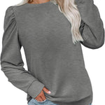 Nadorine Tunic Tops for Women Casual Crew Neck Pullover