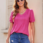 Nadorine Blouse Women's V-Neck Casual T-Shirt (DE Only)