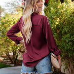 Nadorine Blouses for Women Silk Button Down Shirts