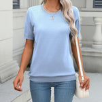 Zeagoo Womens Summer Short Sleeve Tops Pullover Sweaters