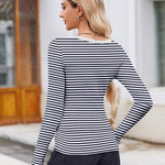 Nadorine Women's Long Sleeve Scoop Neck Shirts