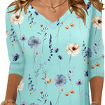 Zeagoo Womens 3/4 Length Sleeve Tunic Tops