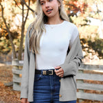 Nadorine Women's Oversized Button Sweaters Open Front Cardigans