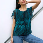 Nadorine Batwing Chiffon Blouse Tunic T-Shirt (DE Only)