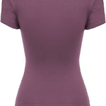 Nadorine Cross-Front V Neck Ruched Short Sleeve Blouses