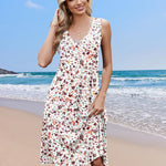 Nadorine Casual Dress Sleeveless Midi Swing Tank Sundress