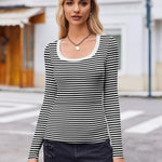 Nadorine Women's Long Sleeve Scoop Neck Shirts