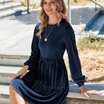 Nadorine Women's Long Sleeve Elegant Velvet Dress (DE Only)