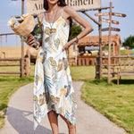 Nadorine Women Midi Dress Bohemian Beach Cover Up Dress