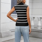 Nadorine Women's 2024 Mock Turtle Neck Sweater Vest