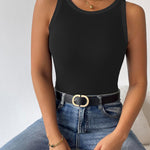 Nadorine 2 Pack Tank Tops Sleeveless Ribbed Shirts