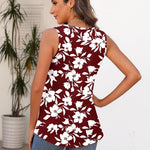 Zeagoo Women's Tank Tops Crew Neck Sleeveless Floral Tops