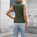 Nadorine Women's 2024 Mock Turtle Neck Sweater Vest
