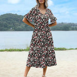 Nadorine Summer Dresses Midi Tiered Casual Dress