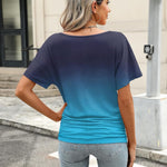 Nadorine Women's Short Sleeve Shirts V Neck Blouse