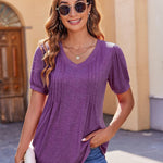 Nadorine Blouse Women's V-Neck Casual T-Shirt (DE Only)