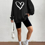Nadorine  Oversized Sweatshirts Graphic Print Tops