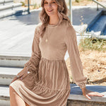 Nadorine Women's Long Sleeve Elegant Velvet Dress (DE Only)